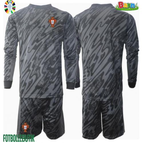 Portugal Målvakt Bortaställ Barn EM 2024 Långärmad (+ Korta byxor)